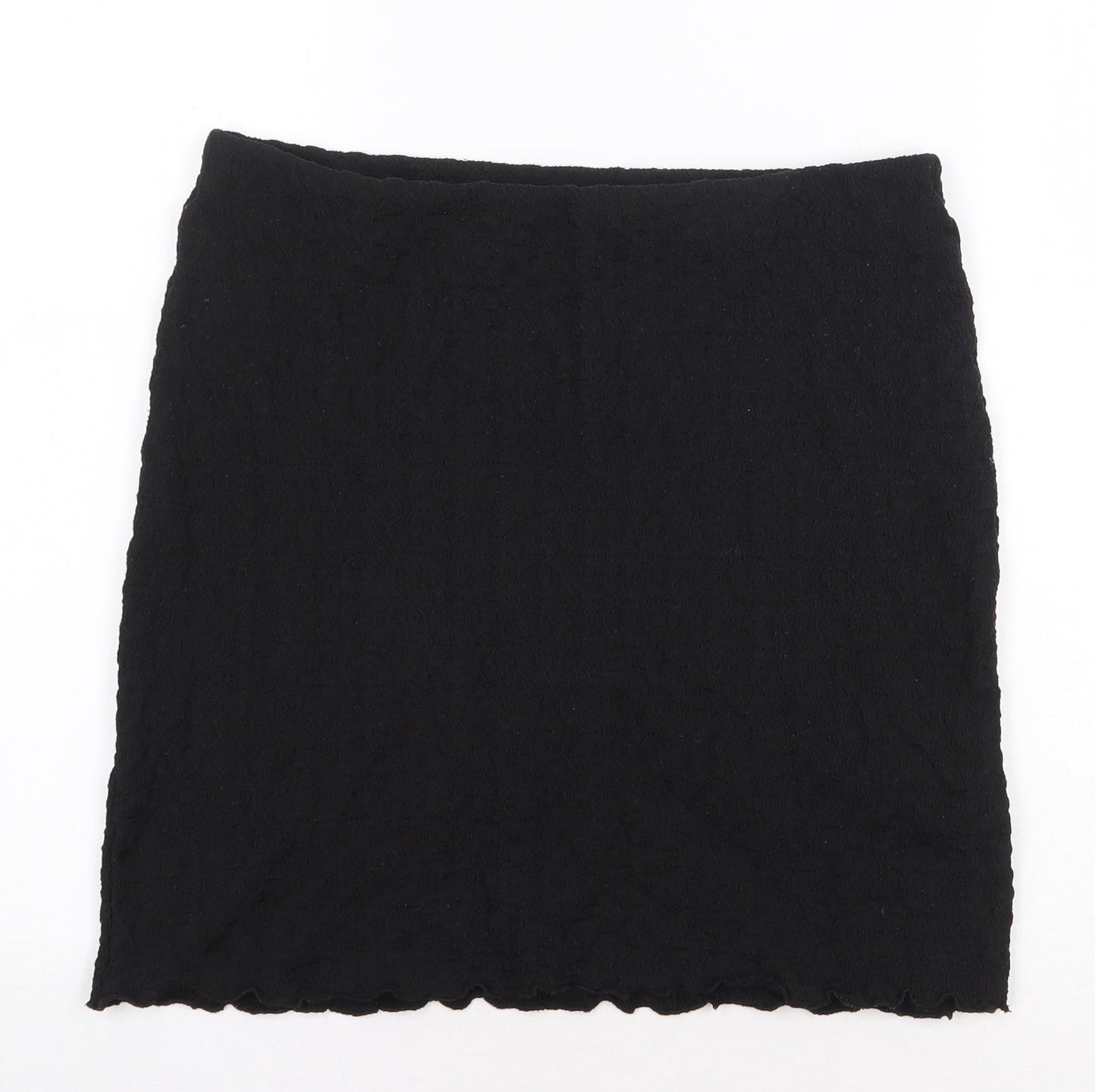 Monki Womens Black Polyester A-Line Skirt Size M