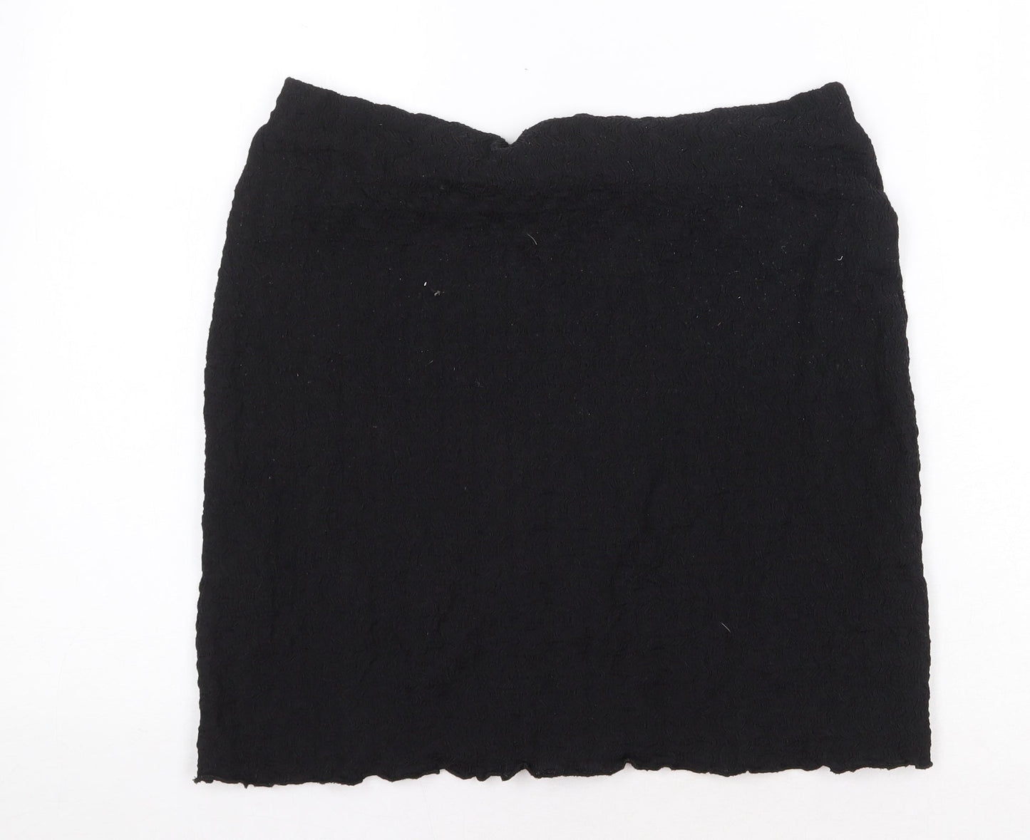 Monki Womens Black Polyester A-Line Skirt Size M