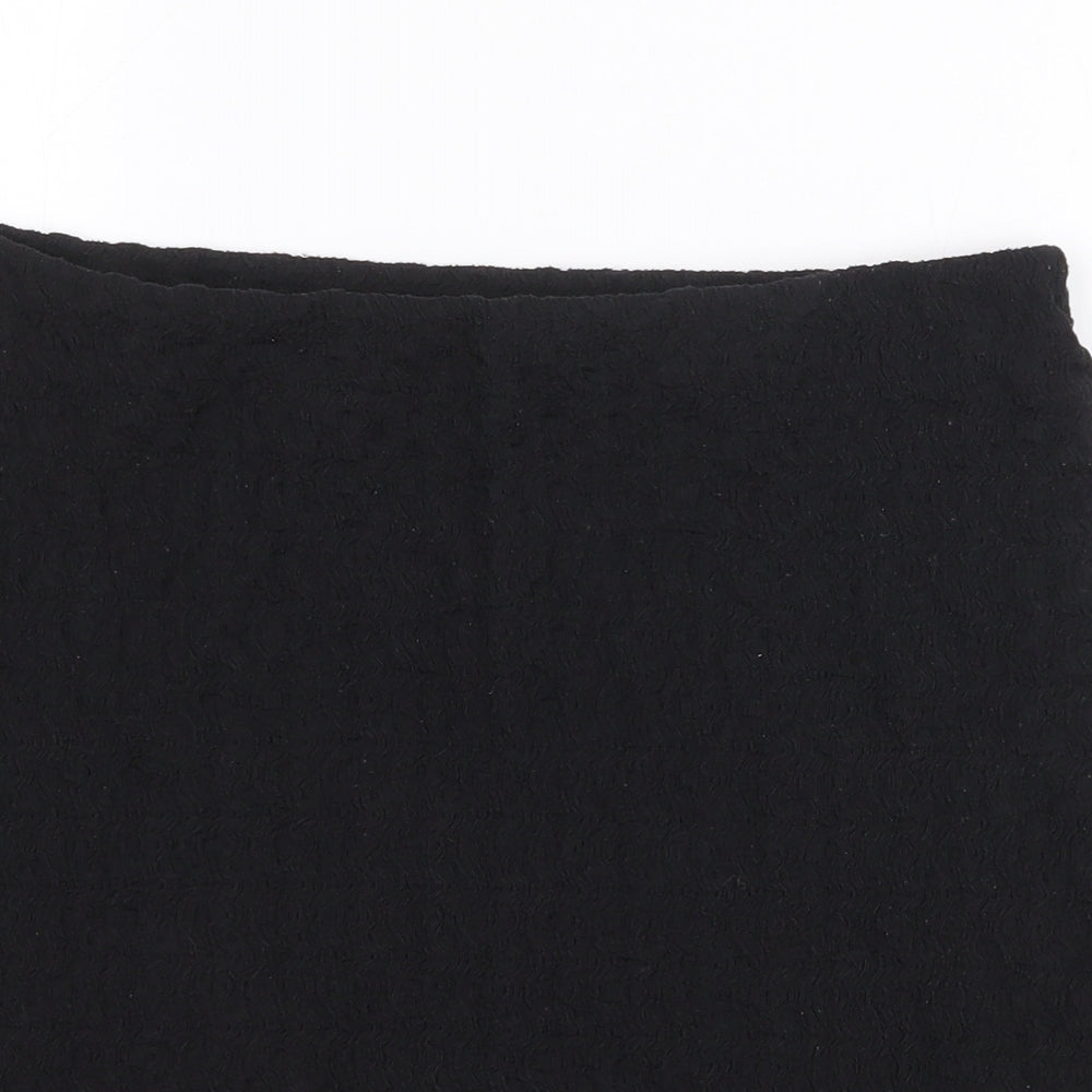 Monki Womens Black Polyester A-Line Skirt Size M