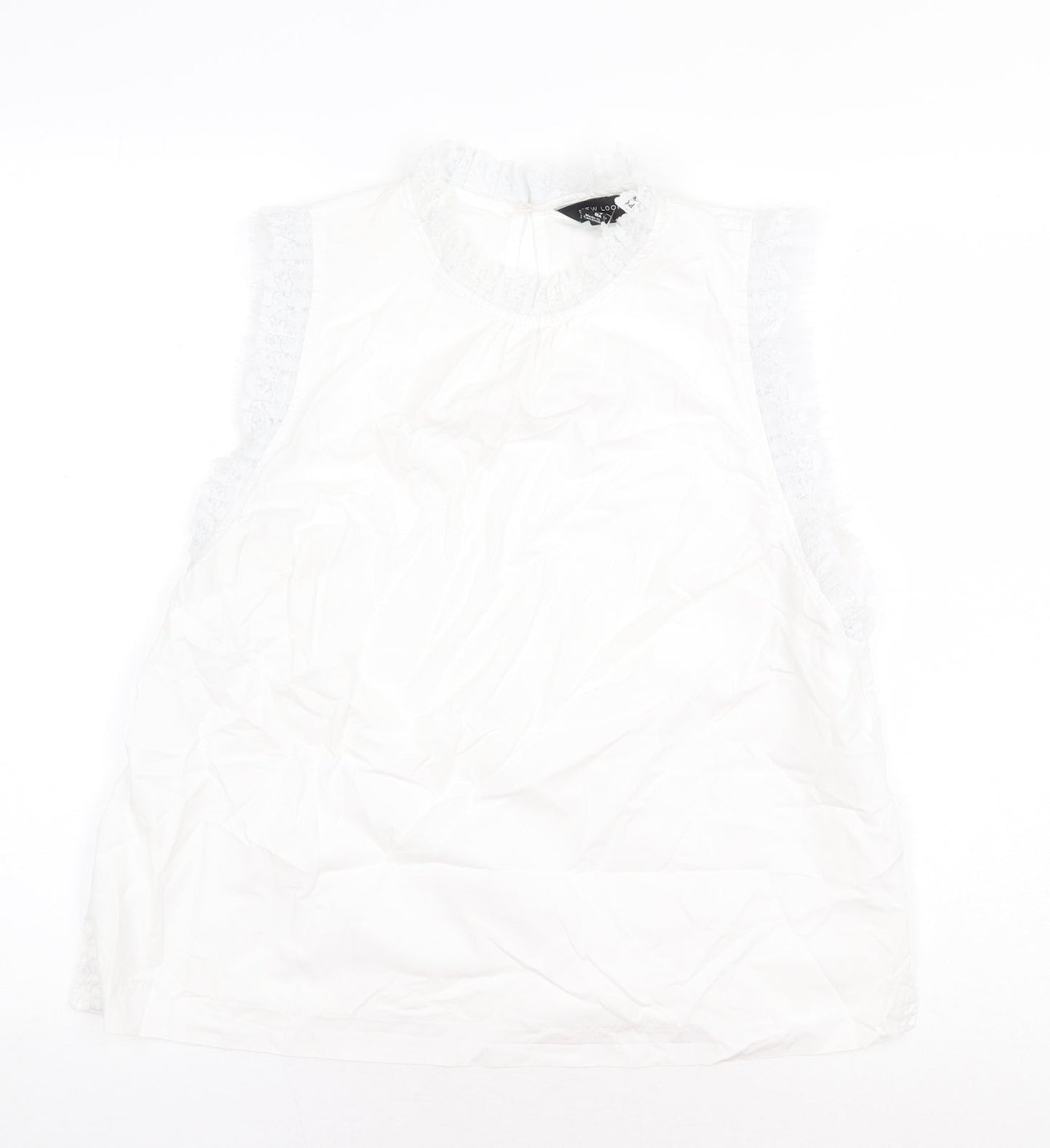Womens UK Size 14 New Look White Basic Blouse