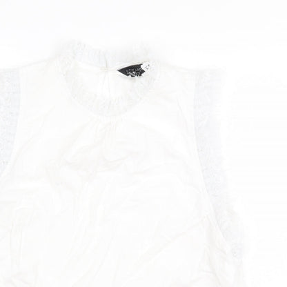 Womens UK Size 14 New Look White Basic Blouse