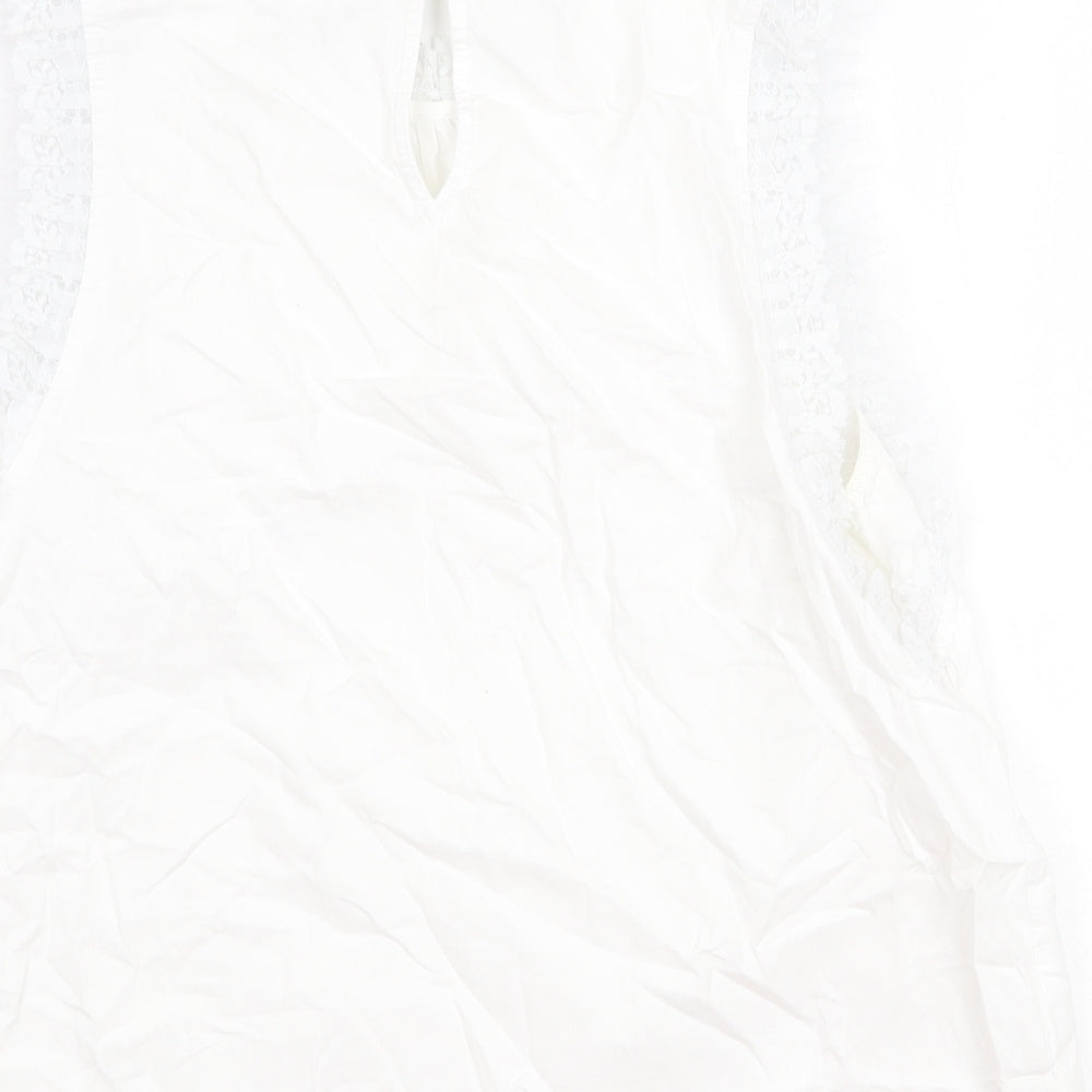 Womens UK Size 14 New Look White Basic Blouse