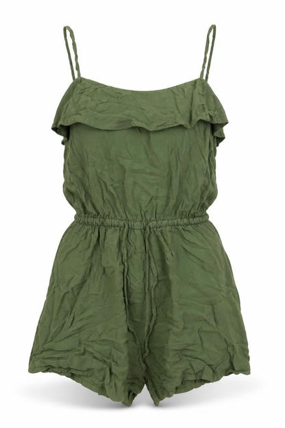 Womens UK Size 6 H&M One-Piece Green Playsuit