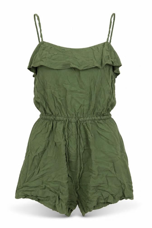 Womens UK Size 6 H&M One-Piece Green Playsuit