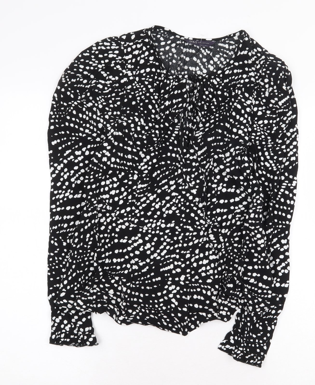Womens UK Size 8 Marks and Spencer Black Basic Blouse