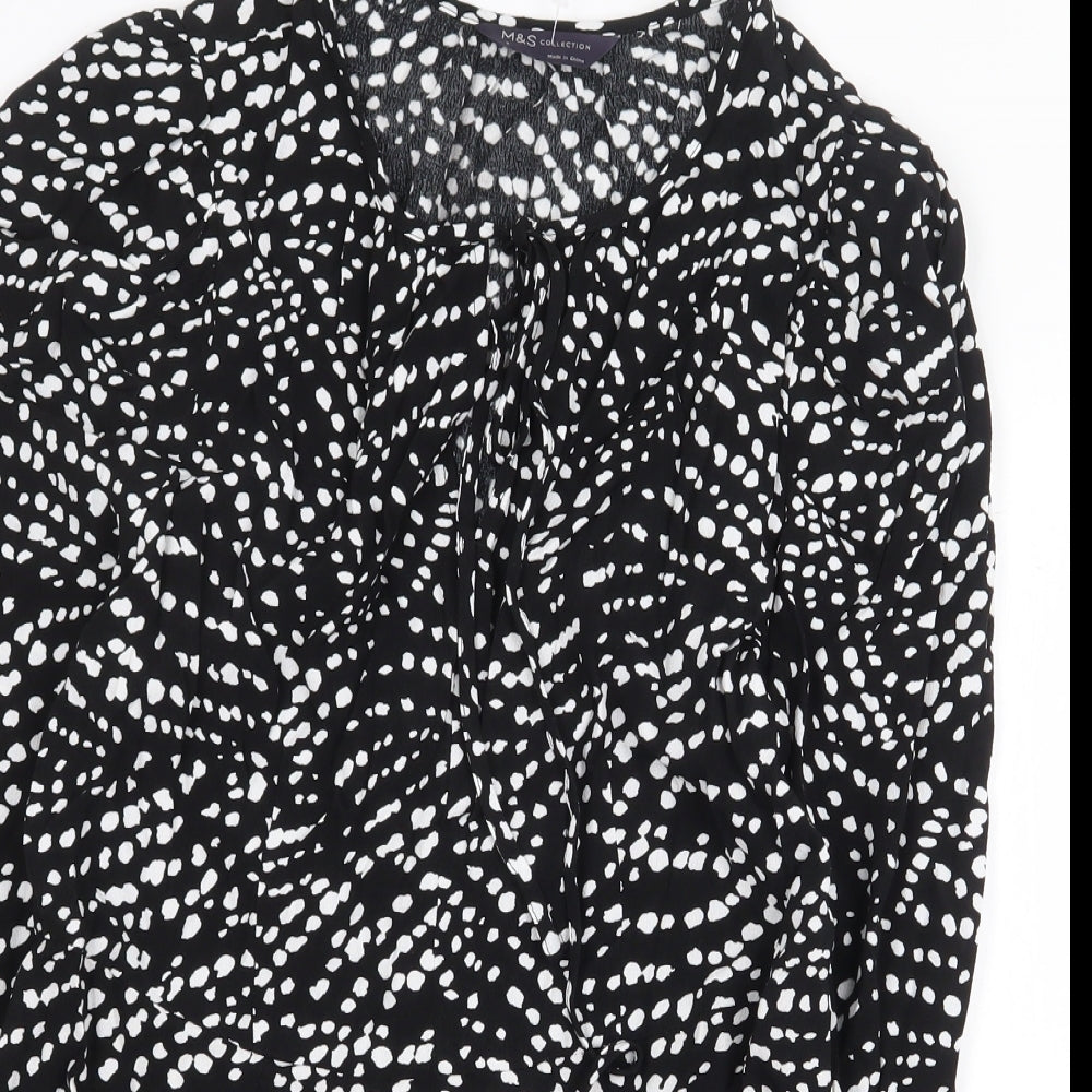 Womens UK Size 8 Marks and Spencer Black Basic Blouse