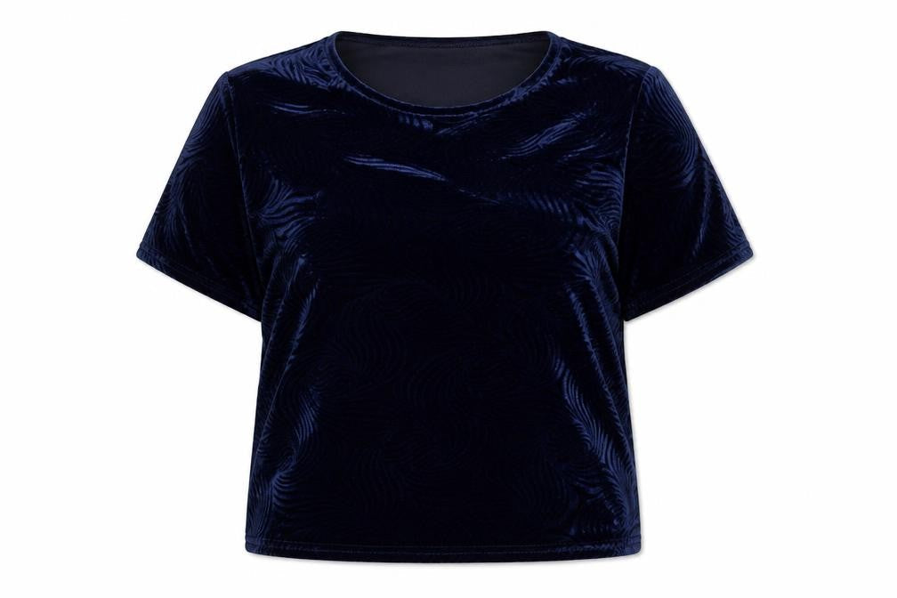 Womens UK Size 20 Isabelle Blue Basic T-Shirt