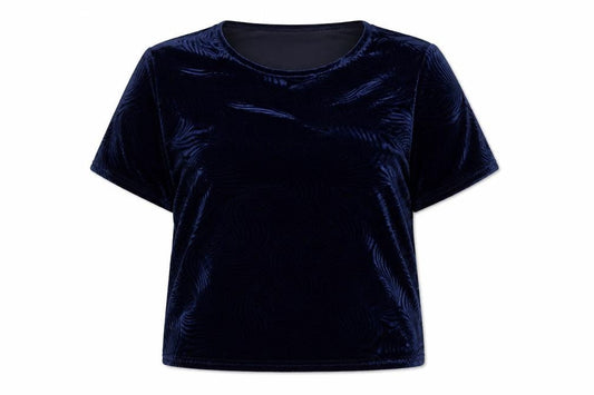 Womens UK Size 20 Isabelle Blue Basic T-Shirt