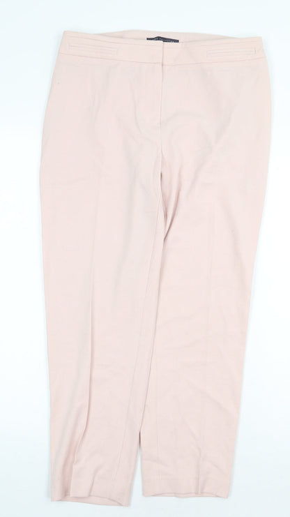 Womens UK Size 10 Marks and Spencer Regular Fit Dress Pants Pink Trousers