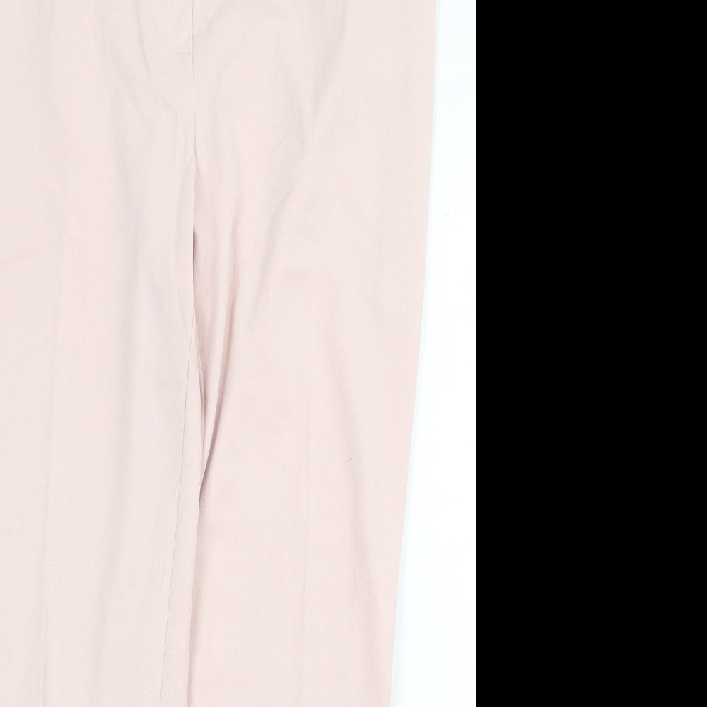 Womens UK Size 10 Marks and Spencer Regular Fit Dress Pants Pink Trousers