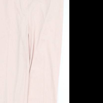Womens UK Size 10 Marks and Spencer Regular Fit Dress Pants Pink Trousers