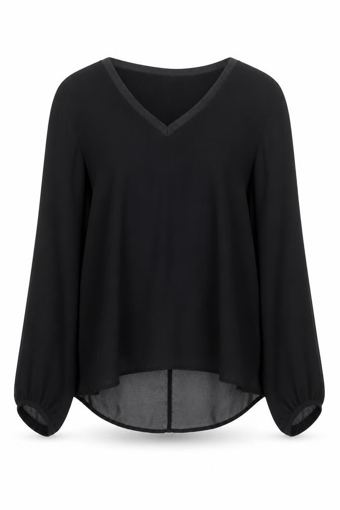 Womens UK Size M Zara Black Basic Blouse