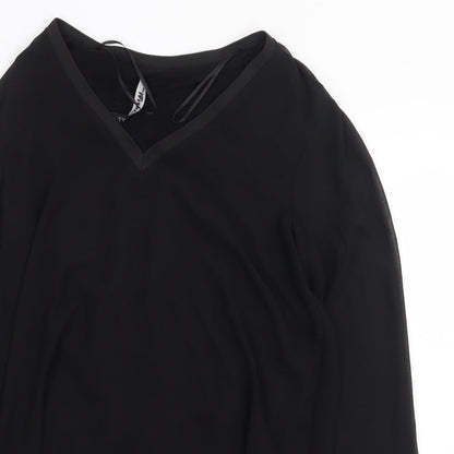 Womens UK Size M Zara Black Basic Blouse