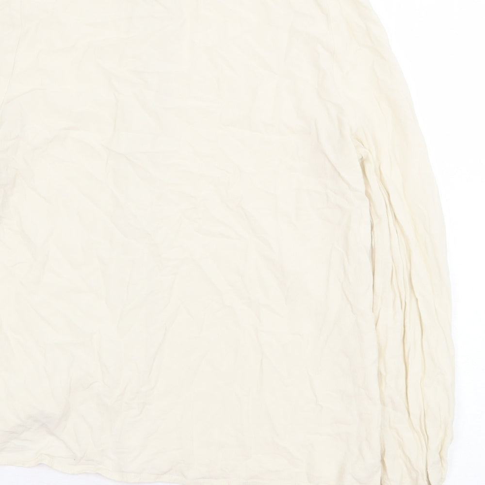 Womens UK Size XS Vera Moda Beige Basic Button-Up