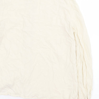 Womens UK Size XS Vera Moda Beige Basic Button-Up