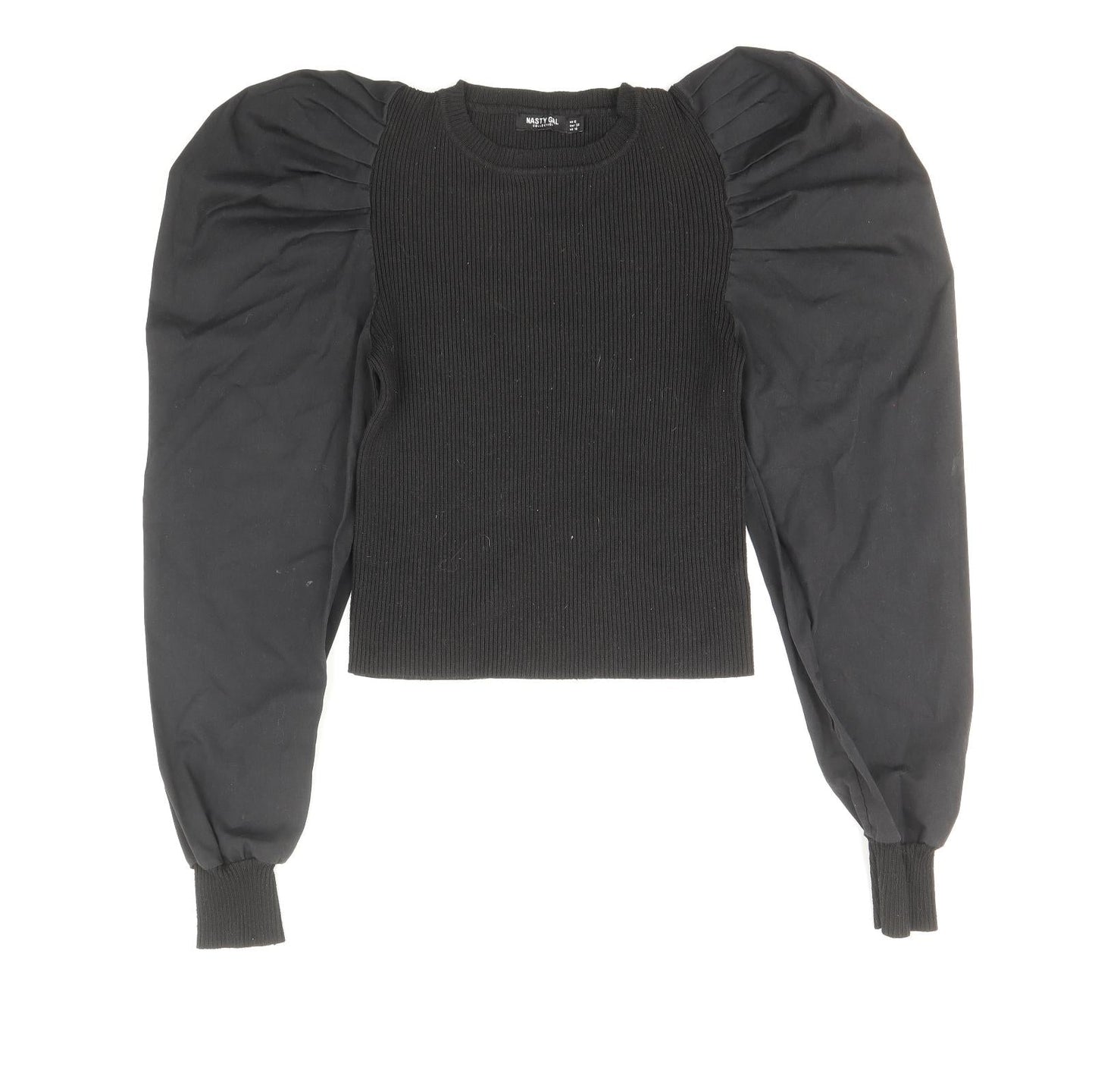 Womens UK Size 10 Nasty Gal Black Pullover Jumper