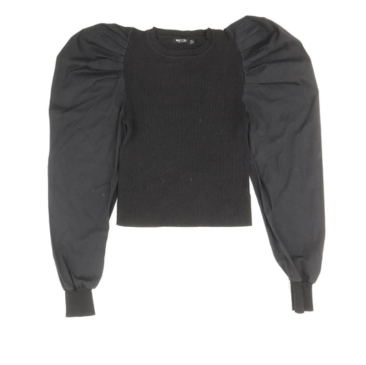 Womens UK Size 10 Nasty Gal Black Pullover Jumper