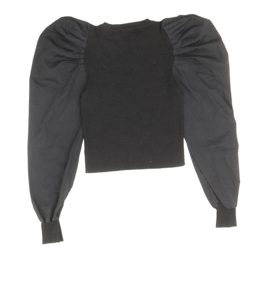 Womens UK Size 10 Nasty Gal Black Pullover Jumper
