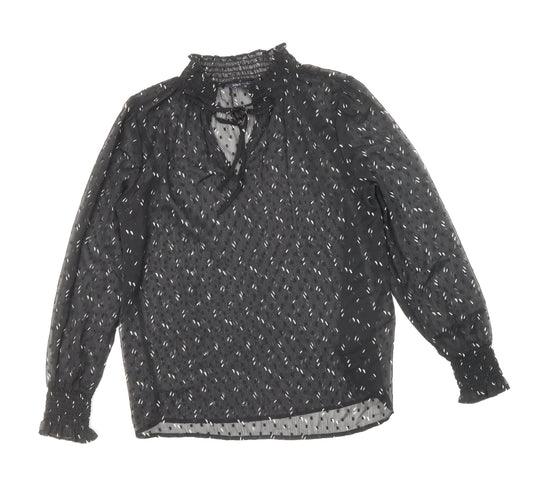 Womens UK Size 10 Marks and Spencer Black Basic Blouse