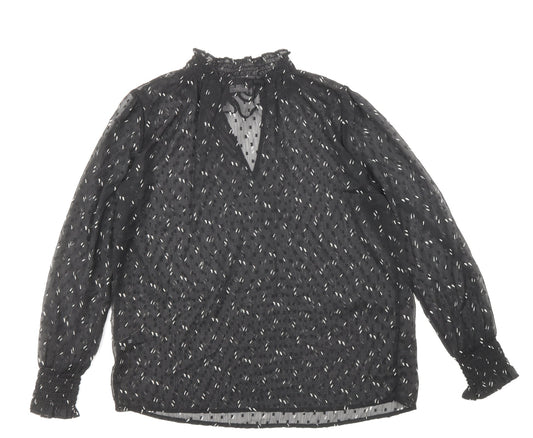 Womens UK Size 10 Marks and Spencer Black Basic Blouse