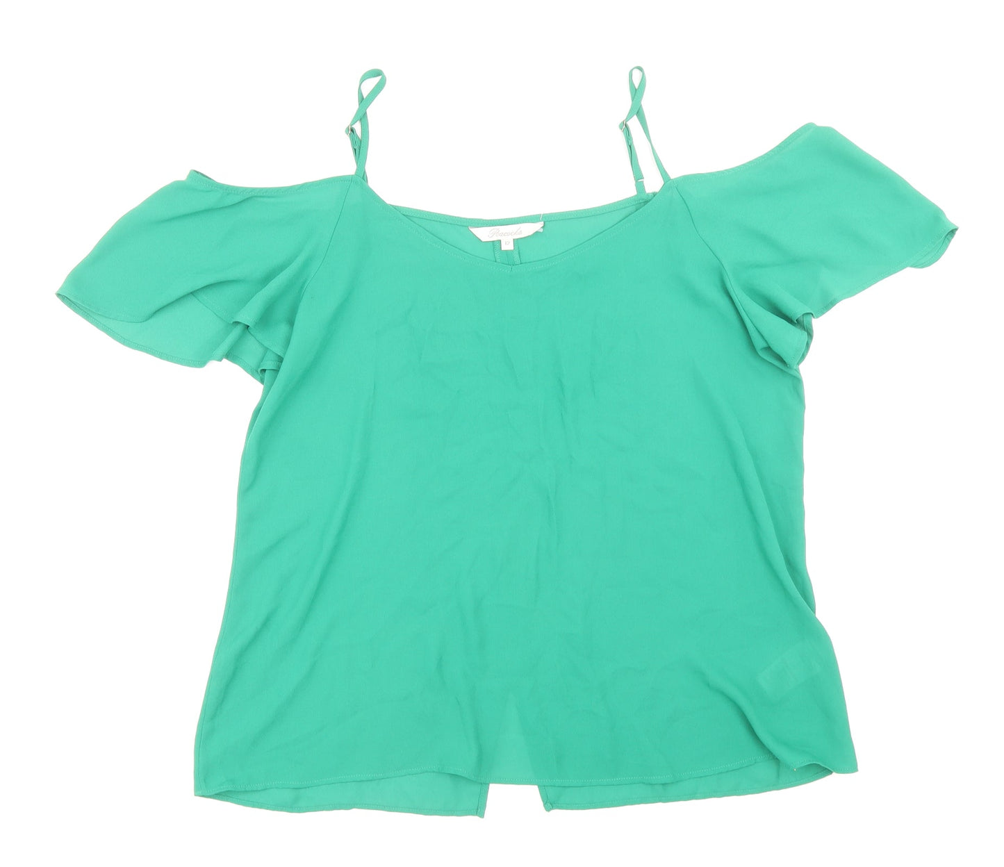 Womens UK Size 12 Peacocks Green Basic Blouse