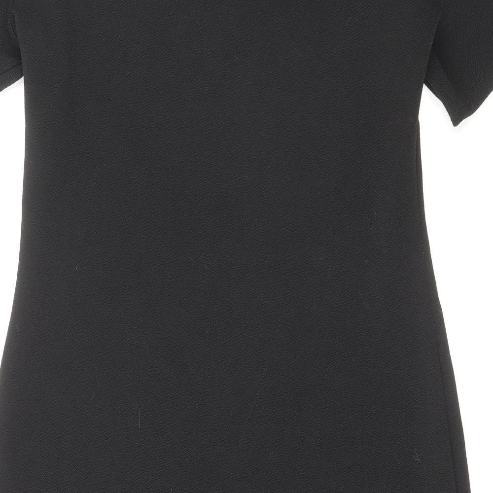 Dorothy Perkins Womens Beige Polyester A-Line Size 14 Round Neck Button