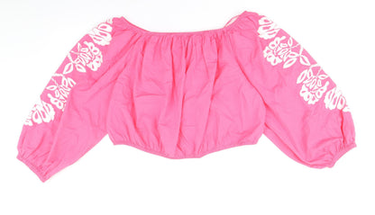 Womens UK Size 22 Marks and Spencer Pink Basic Blouse