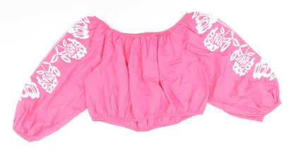 Womens UK Size 22 Marks and Spencer Pink Basic Blouse