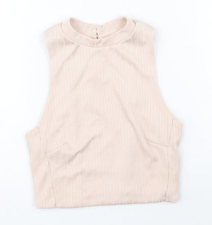 Womens UK Size 10 New Look Pink Basic Tank