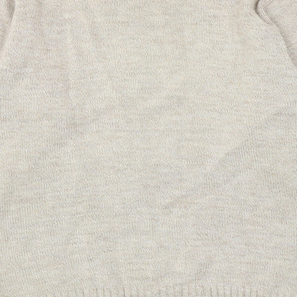 Clubhouse Mens Beige Round Neck Argyle/Diamond Acrylic Pullover Jumper Size S