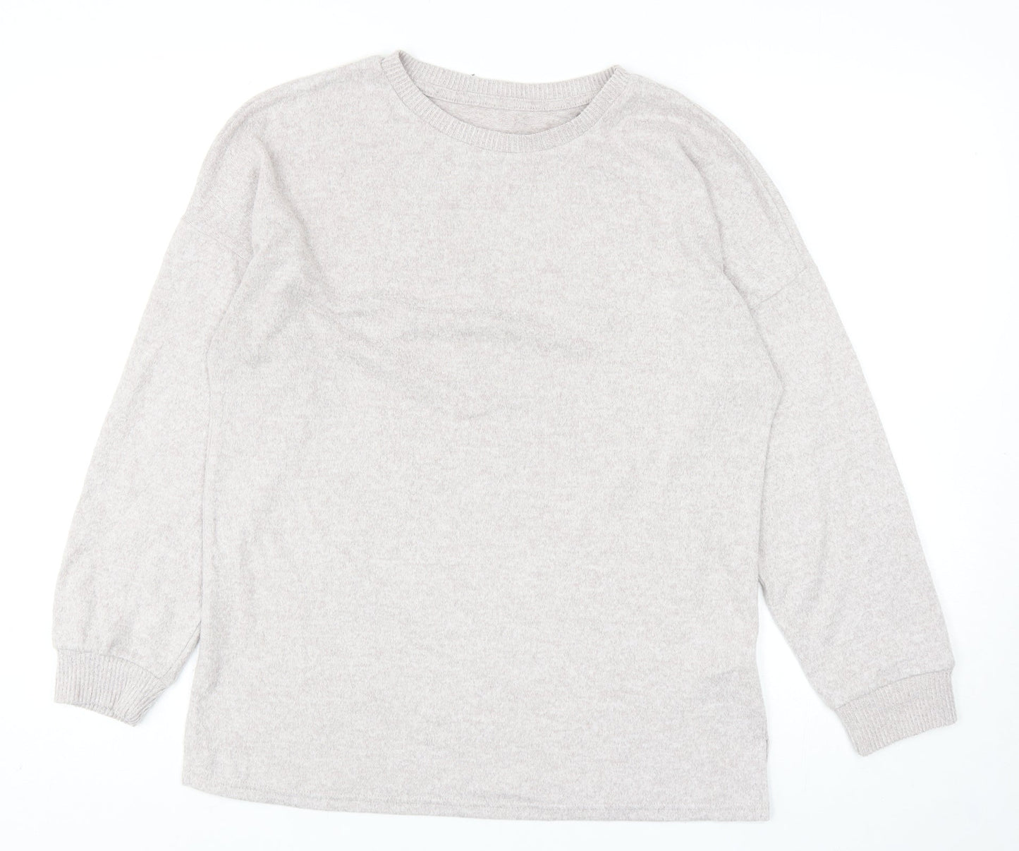 Primark Womens Grey Round Neck Polyester Pullover Jumper Size S