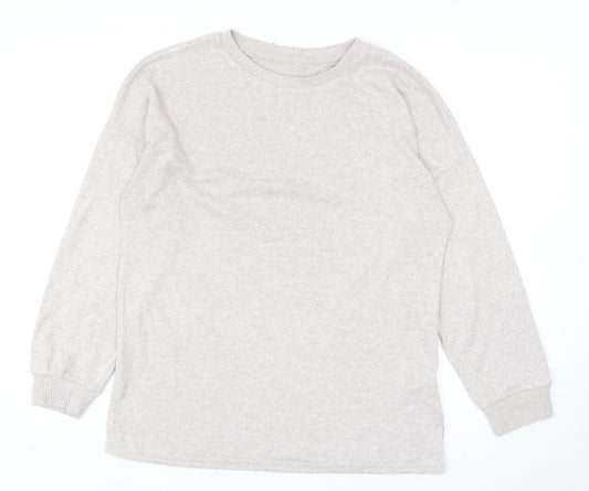 Primark Womens Grey Round Neck Polyester Pullover Jumper Size S