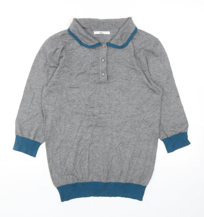 Womens UK Size S Klass Collection Grey Pullover Jumper
