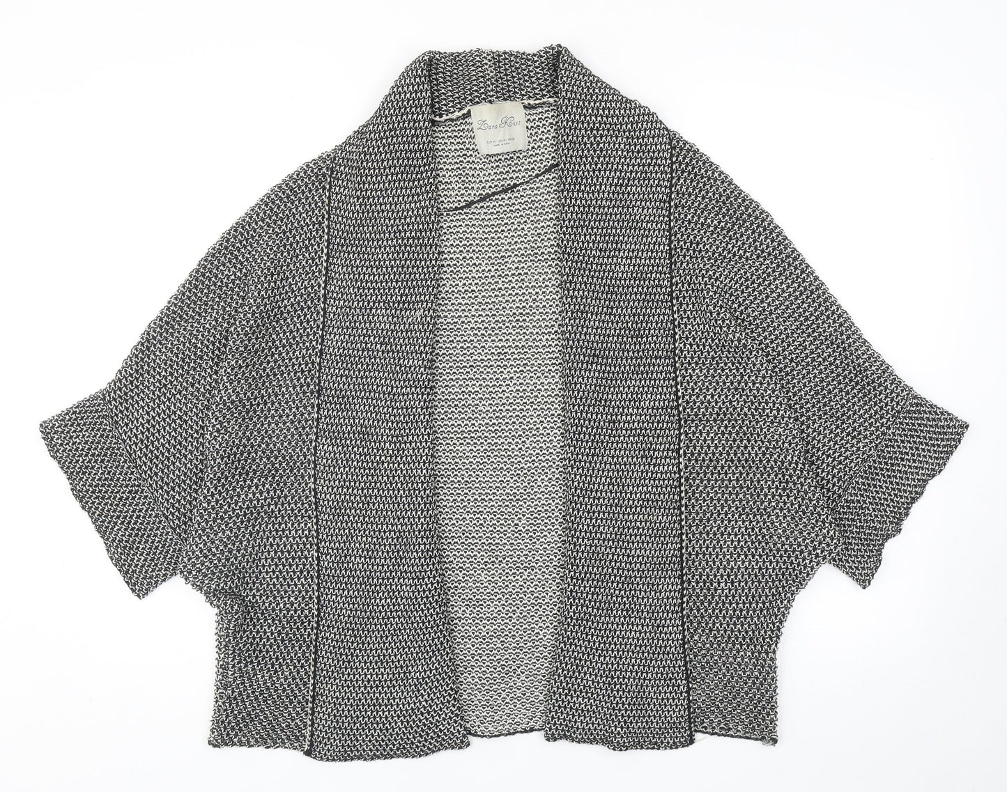 Womens UK Size M Zara Black Cardigan Jumper