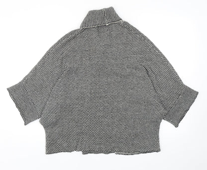 Womens UK Size M Zara Black Cardigan Jumper