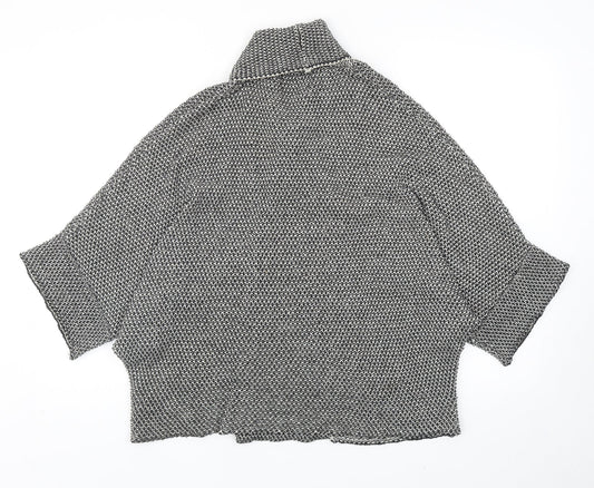 Womens UK Size M Zara Black Cardigan Jumper