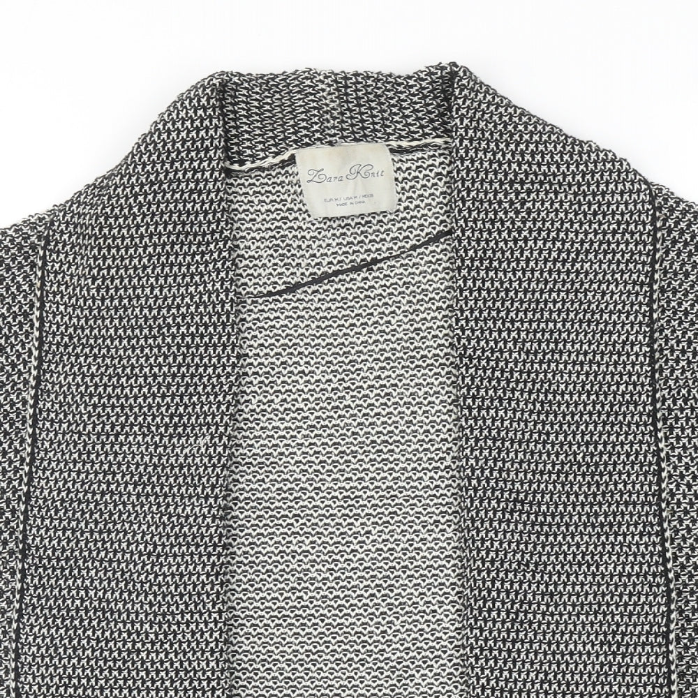 Womens UK Size M Zara Black Cardigan Jumper