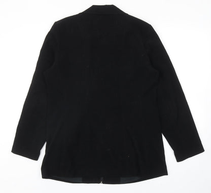 Delswa Womens Black Jacket Size 12 Zip
