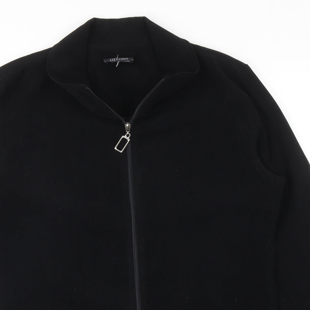 Delswa Womens Black Jacket Size 12 Zip