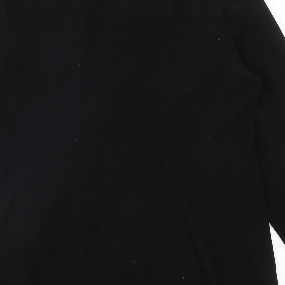 Delswa Womens Black Jacket Size 12 Zip