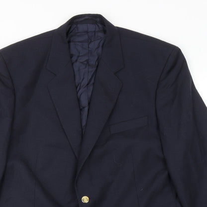 Skopes Mens Blue Wool Jacket Suit Jacket Size 44