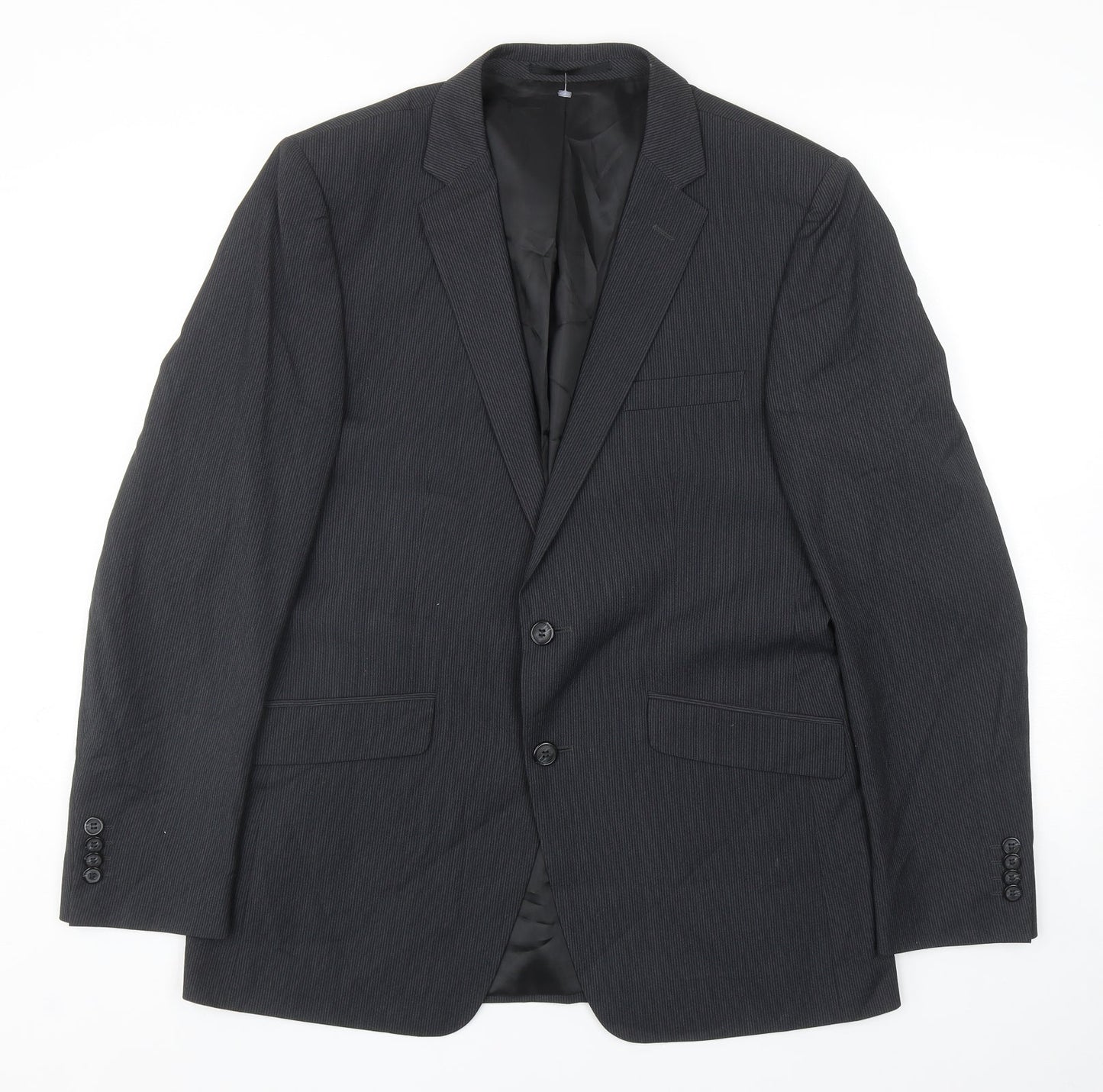 Vivaldi Mens Grey Polyester Jacket Suit Jacket Size 36