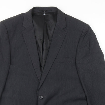 Vivaldi Mens Grey Polyester Jacket Suit Jacket Size 36