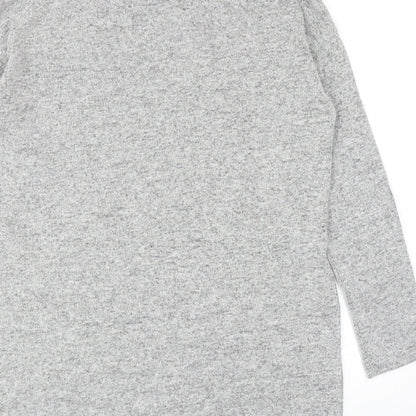 H&M Womens Grey Roll Neck Polyester Pullover Jumper Size XS