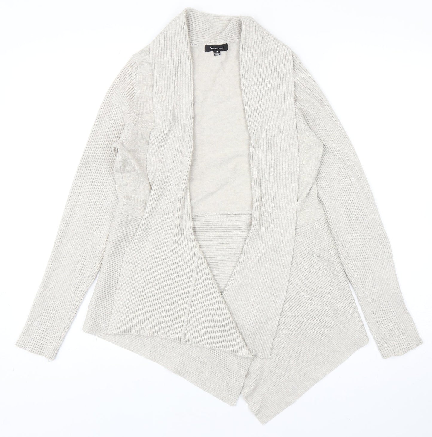 Womens UK Size M Verve Ami Beige Cardigan Jumper