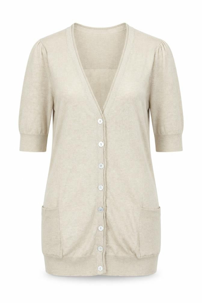 Womens UK Size 10 Principles Beige Cardigan Jumper