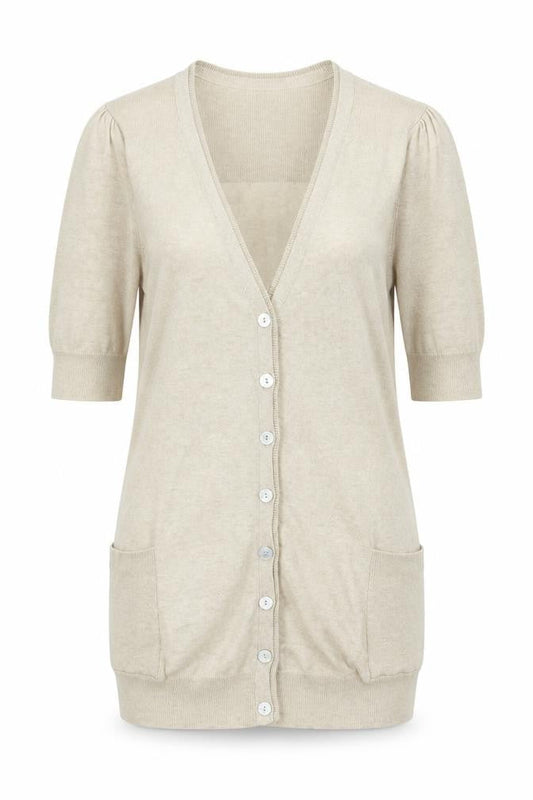 Womens UK Size 10 Principles Beige Cardigan Jumper