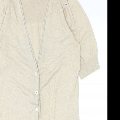 Womens UK Size 10 Principles Beige Cardigan Jumper