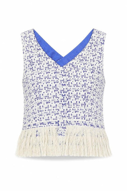 Womens UK Size S Drole de copine Blue Basic Blouse