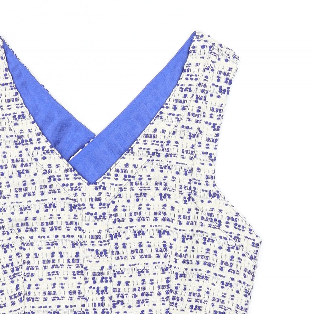 Womens UK Size S Drole de copine Blue Basic Blouse